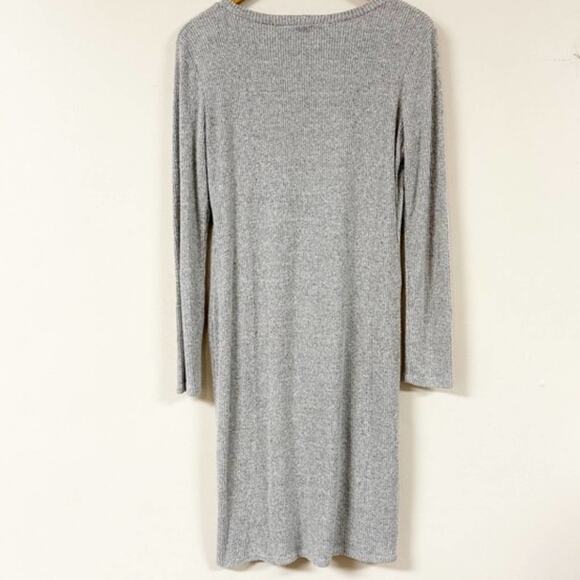 HELLO MIZ Maternity Sweater Dress Size Large Light Gray - Picture 2 of 3
